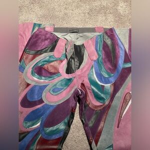 Dolce and Gabbana pieced leather pants